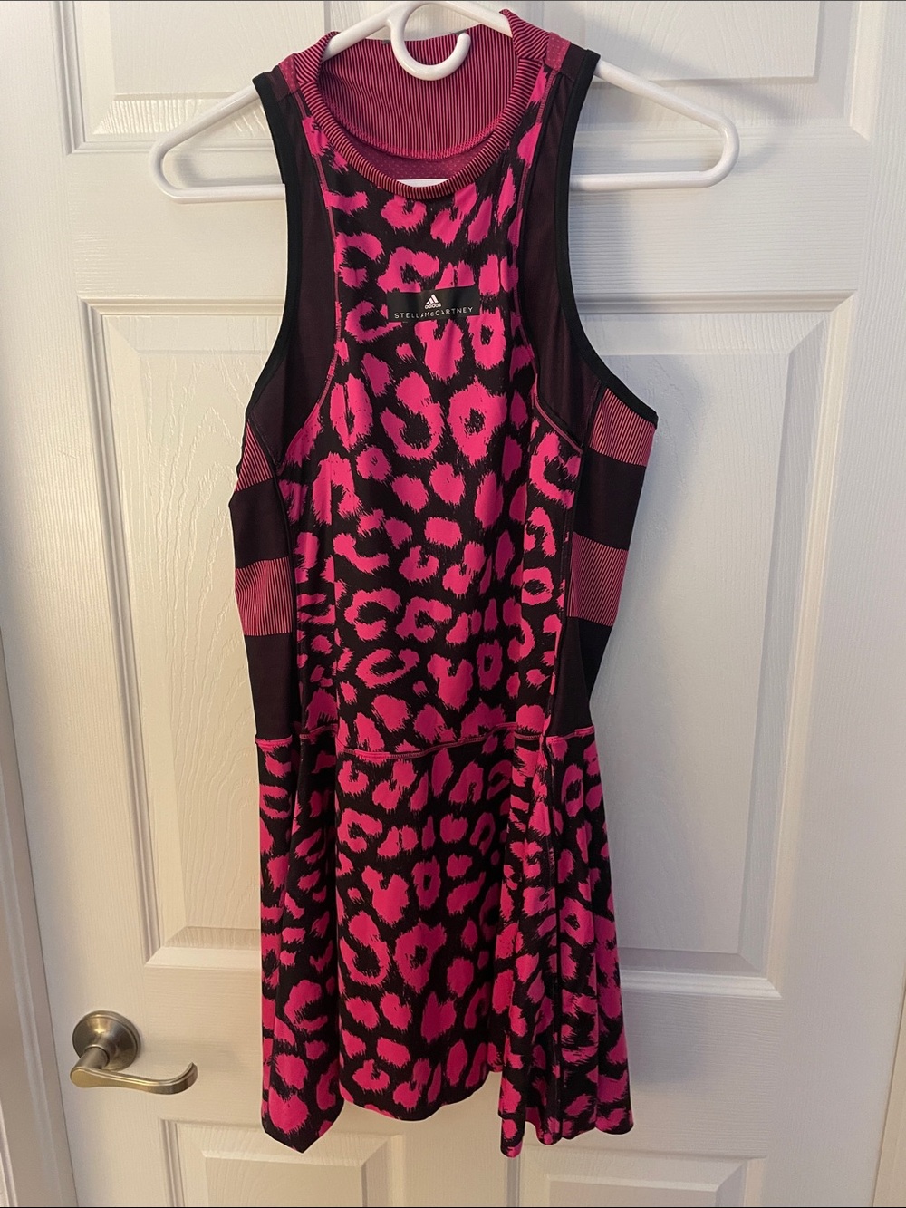 Adidas by Stella McCartney Pink and Black Leopard Athletic Dress